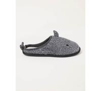 FatFace Shark Novelty Mule Slippers Grey