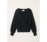 FatFace Sparkly V-Neck Wrap Cardigan Black