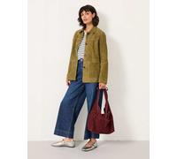 FatFace Suede Collared Jacket Olive