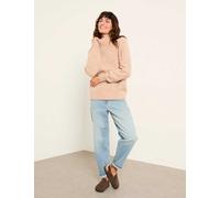 FatFace Wool Blend Funnel Neck Jumper Natural