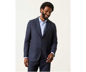 FatFace Wool Rich Check Blazer Navy Mix