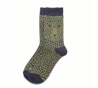 FatFig - Cool Funky Designer Colourful Socks - Bamboo/Cotton Rich - Womens UK 4/7 - Super Soft (UK, Numeric, 4, 7, Regular, Regular, Leopard Socks - Olive)
