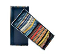FatFig - Cool Funky Designer Colourful Socks Gift Boxes - Bamboo/Cotton Rich - Mens UK 7/11 - EU 40-45 Super Soft - Beer/Bikes/Dogs/Stripes/Jeeps (Stripes Gift Box - 2 pairs socks)