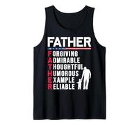 Father American Flag Patriotic Dad happy father's day 2025 Tank Top