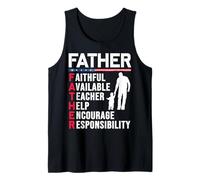 Father American Flag Patriotic Dad happy father's day 2025 Tank Top
