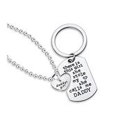 Father and Daughter Gift Daddys Girl Jewelry She Stole My Heart She Calls Me Daddy Father Daughter Necklace Set Daddy Gift from Daughter