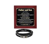 Father and Son Cuban Link Chain Gift for Dad from Lad, for Father’s Day, Birthday, Funny Dad Gifts, Polished Stainless Steel Chain, Comes in Premium Gifts Box with Greeting Card, Ready to Gift Set.