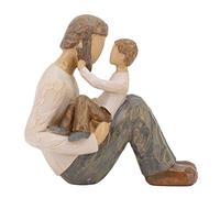 Father and Son Figurines Statues, The Greatest Bond Dad and Child Sculptures, Sculpted Hand-Painted Figures for Anniversary Birthday