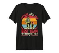 Father and Son Firefighter Best Team There is Fathers Day Premium T-Shirt