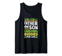 Father and Son Gardening Buddies for Life Funny Gardening Tank Top