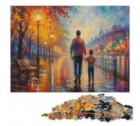Father And Son Walking Leisure Wood Puzzle, Adults, 1000 Pieces | During puzzle time: Puzzle for Adults: visual matching for a more organised build on weekends.