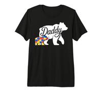 Father Autism Dad Autistic Child Daddy Premium T-Shirt