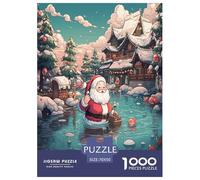 Father Christmas Anime Style Jigsaw Puzzles Puzzles for Adults Kids. 1000 Piece Great Gifts Challenge Toy Educational Games Home Decoration for Educational Games Gifts 70x50cm/1000pcs
