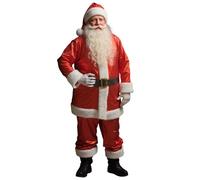 Father Christmas Outfit, Santa Claus Costume for Men Santa Suit Adults Santas Outfit Mrs Claus Costume Women Christmas Clause Suits Adult Father Belt For Holiday Party Cosplay