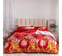 Father Christmas Royal Santa Claus Merry Santa Xmas Duvet Quilt Cover & Pillowcase Bedding Set Multi-Colour Snowman Presents Set Ultra Soft Easy Care, Modern Design (Super King, Royal Santa)