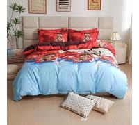 Father Christmas Royal Santa Claus Merry Santa Xmas Kitty Duvet Quilt Cover & Pillowcase Bedding Set Multi-Colour Snowman Presents Set Ultra Soft Easy Care, Modern Design (Double, Christmas Bears)