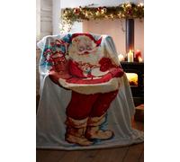 Father Christmas Sherpa Fleece Throw Portfolio Home Multi 130cm x 170cm