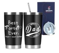 Father Day Gifts, Dad Presents Ideas from Daughter Son, Best Daddy Birthday Gifts, Funny Gift for New Dad Who Wants Nothing, Travel Mug, 600ml