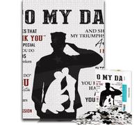 Father Day To My Dad Detailed Wooden Puzzle for Adults, 1000 Pieces | Shared puzzle time: an activity that can be paused and resumed at your own pace.