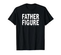 Father Figure - Gay Sexy White Dripping Lettering Value Graphic T-Shirt, Men, Black, L