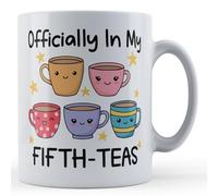 Father Fox - 50th Birthday, in My Fifth Teas, Funny Gift Mug, Ceramic, 11fl.oz.