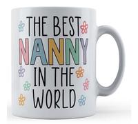 Father Fox - Best Nanny in The World - Mother's Day, Birthday for Nanny Gift Mug from Grandchild, Ceramic, 11fl.oz.