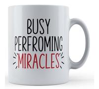 Father Fox - Busy Performing Miracles - Funny Colleague Work Office Co-Worker Gift Mug, Ceramic, 11fl.oz.