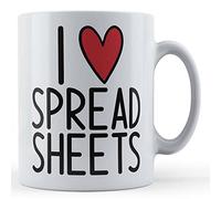 Father Fox - Colleague, Work, I Love Spreadsheets - Gift Mug, Ceramic, 11fl.oz.