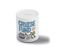 Father Fox - Cruise Fund - Cruising Gift, Holiday, Travel, Money Box, Piggy Bank, Ceramic
