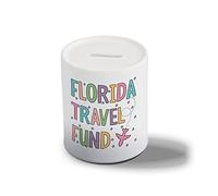 Father Fox - Florida Travel Fund - Orlando Holiday, Money Box Gift, Piggy Bank, Ceramic