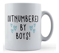 Father Fox - Outnumbered by Boys - Gift Mug for Boy Mum, Ceramic, 11fl.oz.