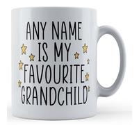 Father Fox - Personalised Favourite Grandchild - for Grandma, Grandad, Granny, Grandpa, Nana Gift Mug, Ceramic, 11fl.oz.