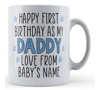 Father Fox - Personalised Happy First Birthday As Daddy - New Dad Birthday Present Gift Mug from Baby, Ceramic, 11fl.oz.