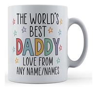 Father Fox - Personalised Worlds Best Daddy - Father's Gift Mug from Baby Son Daughter, Ceramic, 11fl.oz.