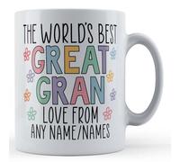 Father Fox - Personalised Worlds Best Great Gran - Great Grandparent Gift Mug, Ceramic, 11fl.oz.