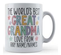 Father Fox - Personalised Worlds Best Great Grandma - Great Grandparent Gift Mug, Ceramic, 11fl.oz.
