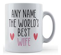 Father Fox - Personalised World's Best Wife Anniversary Mug, Gift from Husband, Ceramic, 11fl.oz.
