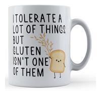 Father Fox - Tolerate Things, Gluten Isn't One - Gluten Free, Intolerant Coeliac, Funny Gift Mug, Ceramic, 11fl.oz.