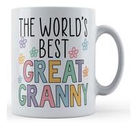 Father Fox - World's Best Great Granny - Gran Gift Mug from Great Granddaughter, Grandson, Ceramic, 11fl.oz.