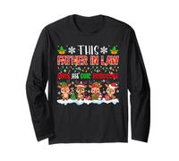 Father in Law Loves His Cute Reindeers Xmas Santa Reindeers Long Sleeve T-Shirt
