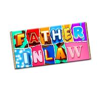 Father In Law Novelty Chocolate Bar Wrapper Lovely Gift present for Birthday Christmas Wedding Marriage (#1200) (with chocolate bar)