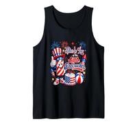 Father in Law of Little Cute Firecracker 4th July US Flag Tank Top
