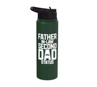 Father in Law Second Dad Status Father in Law Stainless Steel Insulated Water Bottle