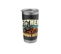 Father Mows Best Loves Tractor Mowing Grass Cutting Mower Stainless Steel Insulated Tumbler