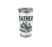 Father Mows Best Riding Lawn Mower Yard Tractor Stainless Steel Insulated Tumbler