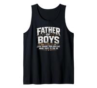 Father of Boys Funny Parenting Less Drama More ER Trips Tank Top
