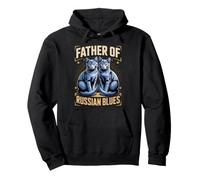 Father Of Russian Blues Cat Dad Pullover Hoodie