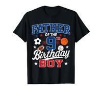 Father of the 9th Boy Sports Dad Athletic Parent Value Graphic T-Shirt