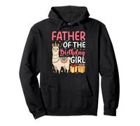 Father of the Birthday Girl Llama Birthday Party Pullover Hoodie