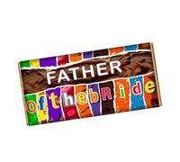 Father Of The Bride Chocolate Bar Wrapper Novelty Present Gift For Father In Law Uncle On Wedding CH-9236 (with chocolate bar (100g))